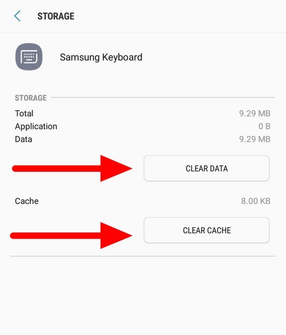 Membersihkan cache dan data aplikasi keyboard Samsung (JoyofAndroid)