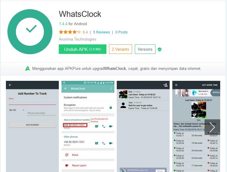 Aplikasi WhatsClock (apkpure.com)