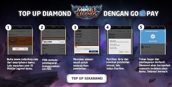 Cara Top Up Diamond Pakai Go-Pay (kotakgame.com)