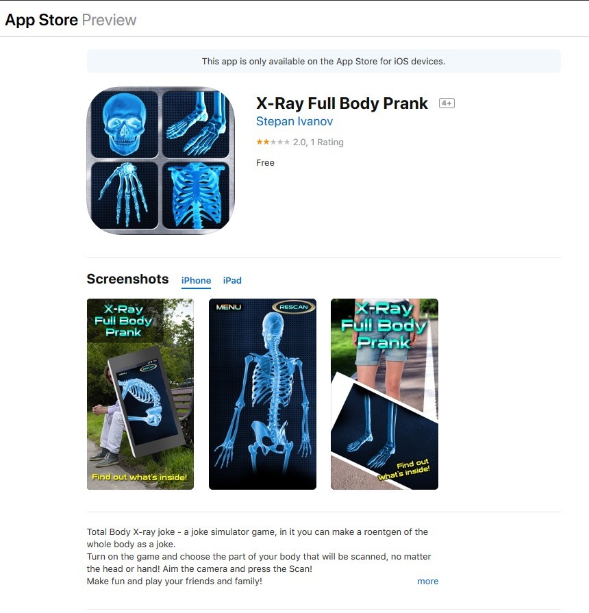 X-Ray Full Body Prank (apps.apple.com)