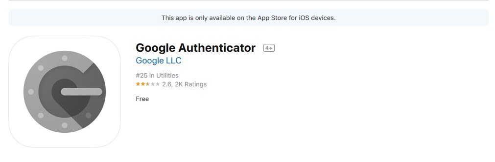 Google Authenticator (apps.apple.com)