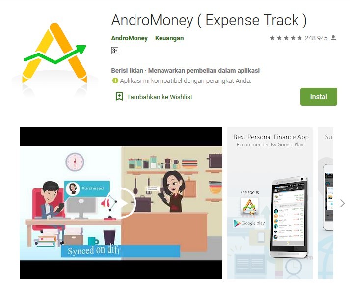 Aplikasi pengatur keuangan AndroMoney (play.google.com)