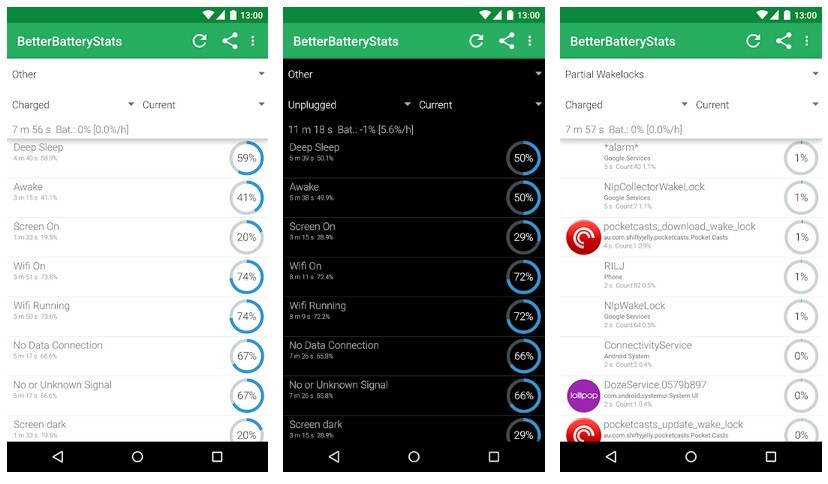Aplikasi BetterBatteryStats (Google Play)
