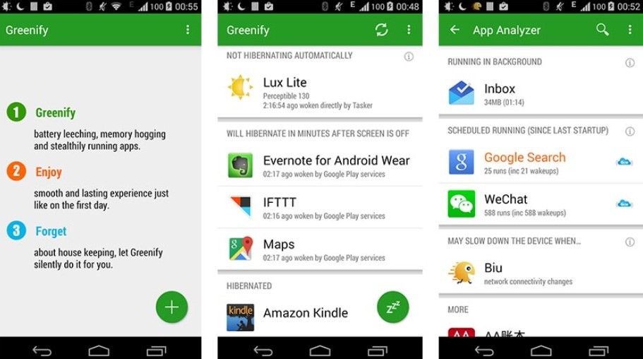 Greenify (Google Play Store)