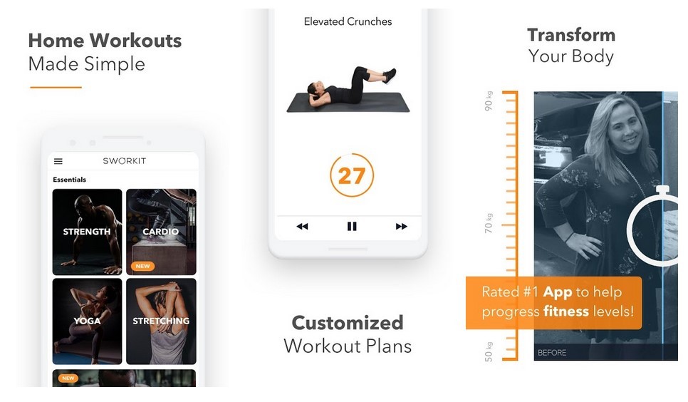 Aplikasi Sworkit Fitness (Play Store)