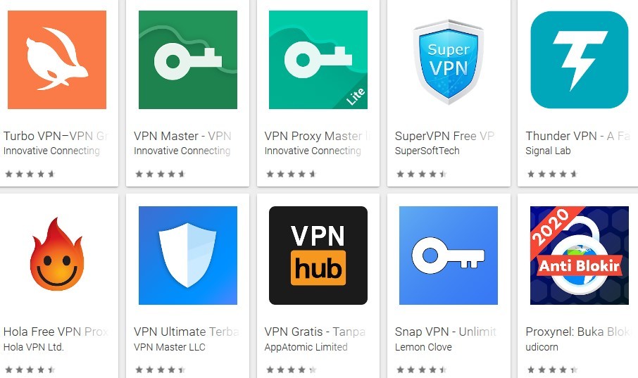 Aplikasi VPN Android (Play Store)