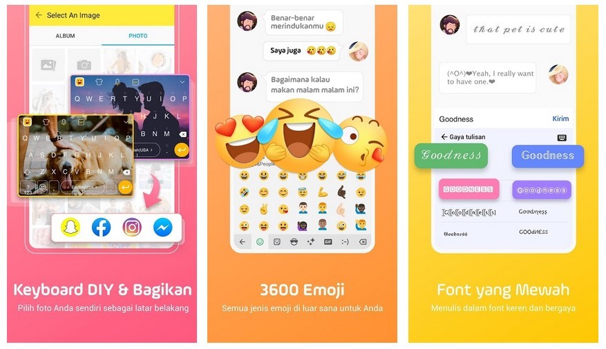 Aplikasi Facemoji Emoji Keyboard Lite-Emoji Lucu, Tema DIY (Play Store)