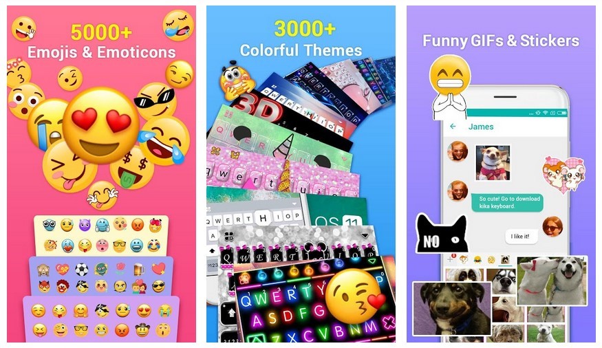 Aplikasi iKeyboard -GIF keyboard,Funny Emoji, FREE Stickers (Play Store)