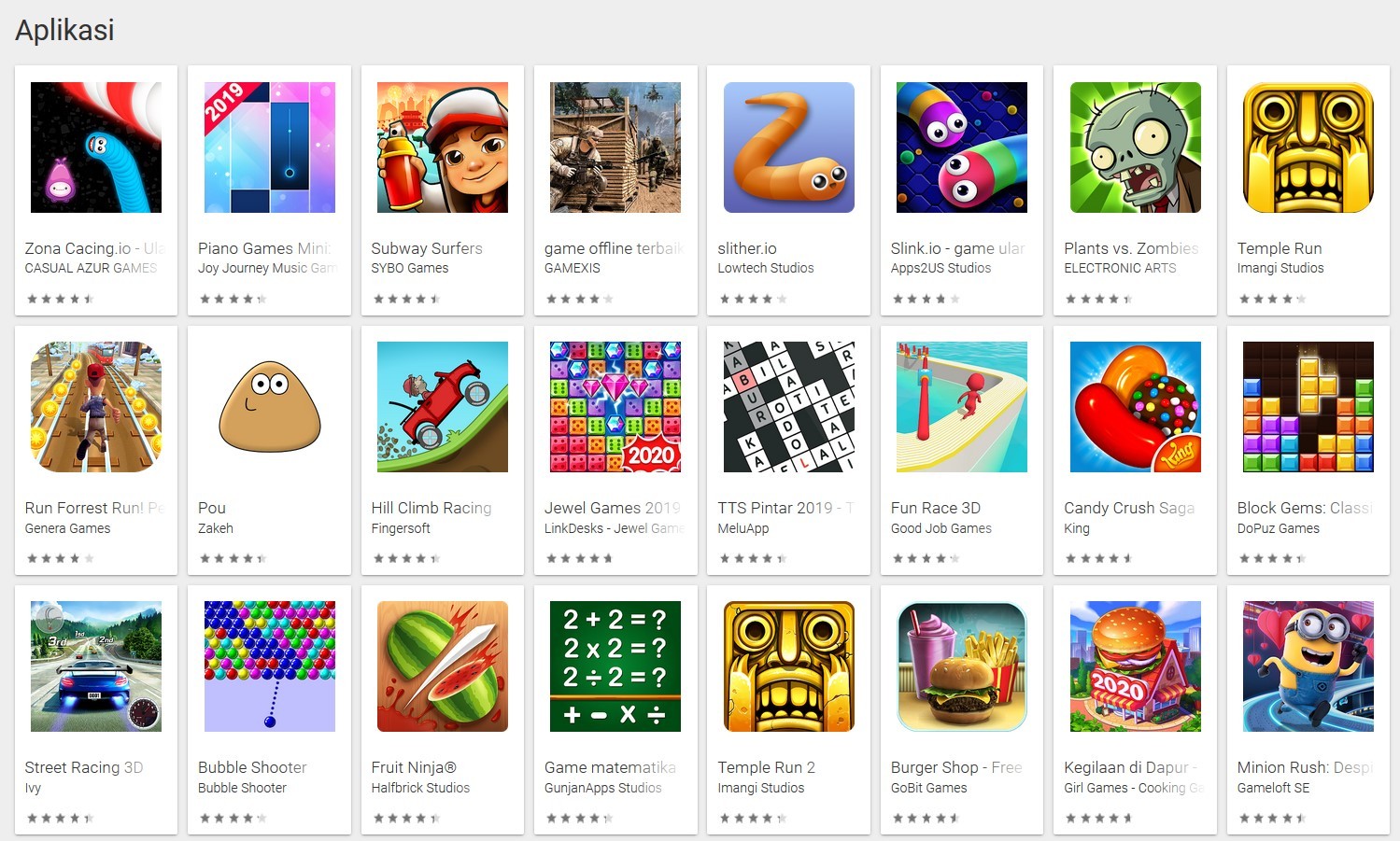 Game Android (Google Play)
