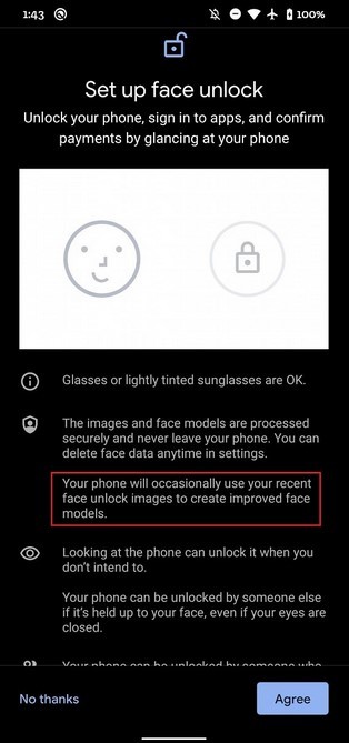 Fitur Face Unlock Pixel 4 (xda-developers.com)