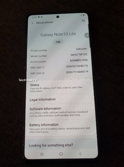 Spesifikasi Samsung Galaxy Note 10 Lite (xda-developers.com)