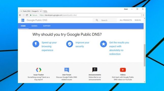 Google Publik DNS (developers.google.com)