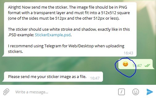 Cara membuat stiker telegram 2 (Telegram Dok Istimewa)